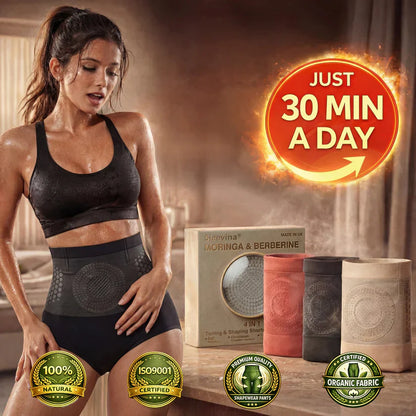 Moringa & Berberine 4‑In‑1 Micro‑Particle Sculpting & Fat‑Burn Shorts