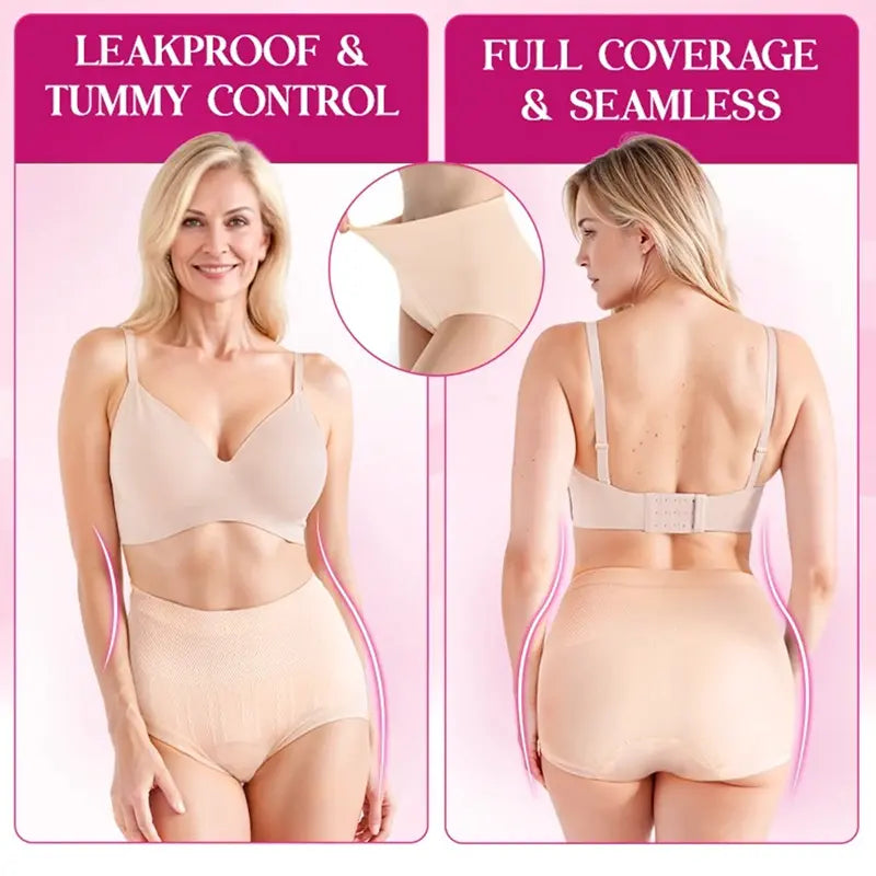 CharmFit - Leakproof High-Waist Tummy-Control Butt-Lifting Panties